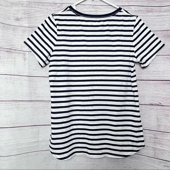 Old Navy Women's Short Sleeve Striped Graphic Tee Sz M - Picture 7 of 8